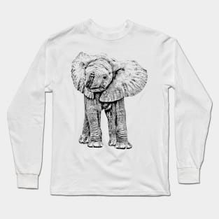 Cute Baby Elephant | African Wildlife Long Sleeve T-Shirt